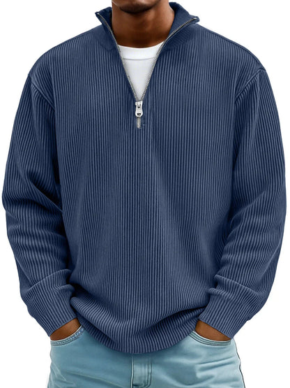 Pull Demi-zip Confortable Chaleur Légère Coupe Moderne