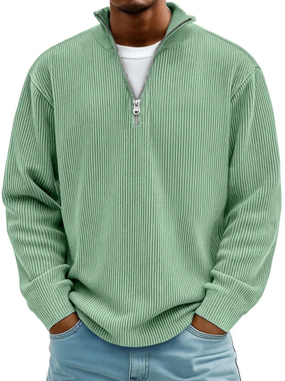 Pull Demi-zip Confortable Chaleur Légère Coupe Moderne