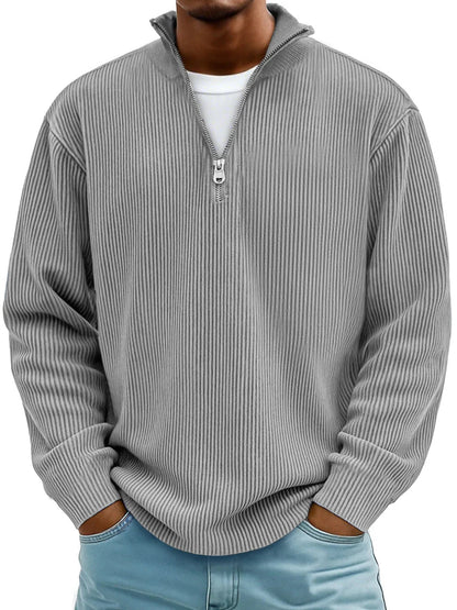 Pull Demi-zip Confortable Chaleur Légère Coupe Moderne