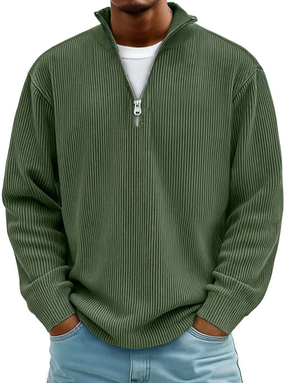 Pull Demi-zip Confortable Chaleur Légère Coupe Moderne