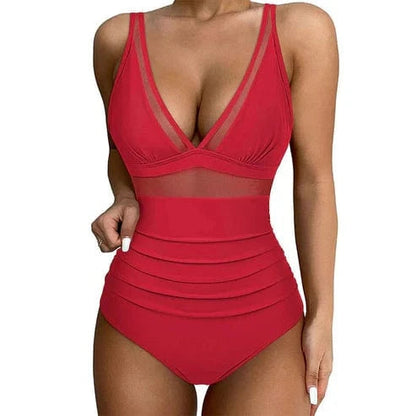 Calyvora™ – Maillot de Bain Femme 1 Pièce en maille amaincissant