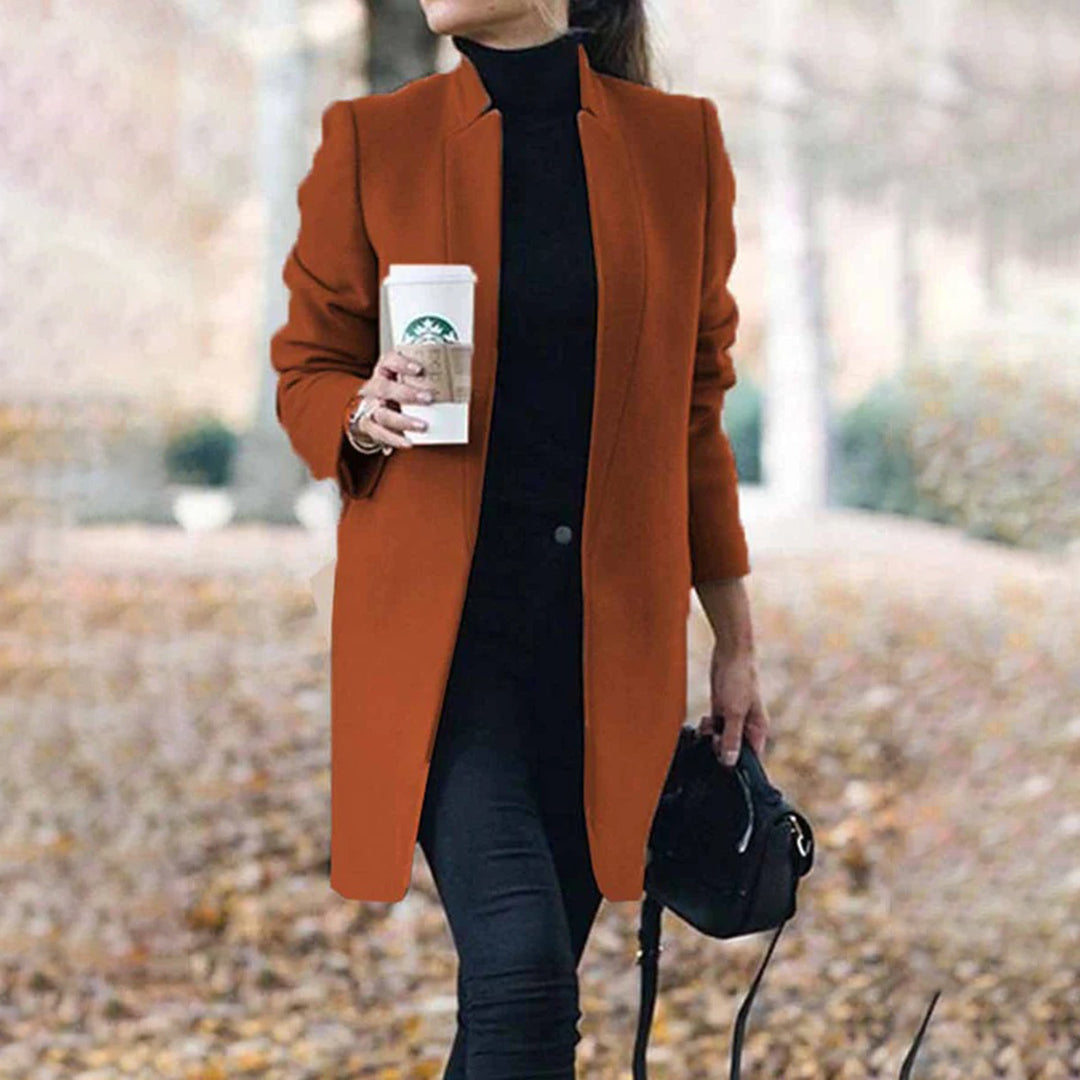 Manteau Femme Mi-Saison Manches Longues et Élégant