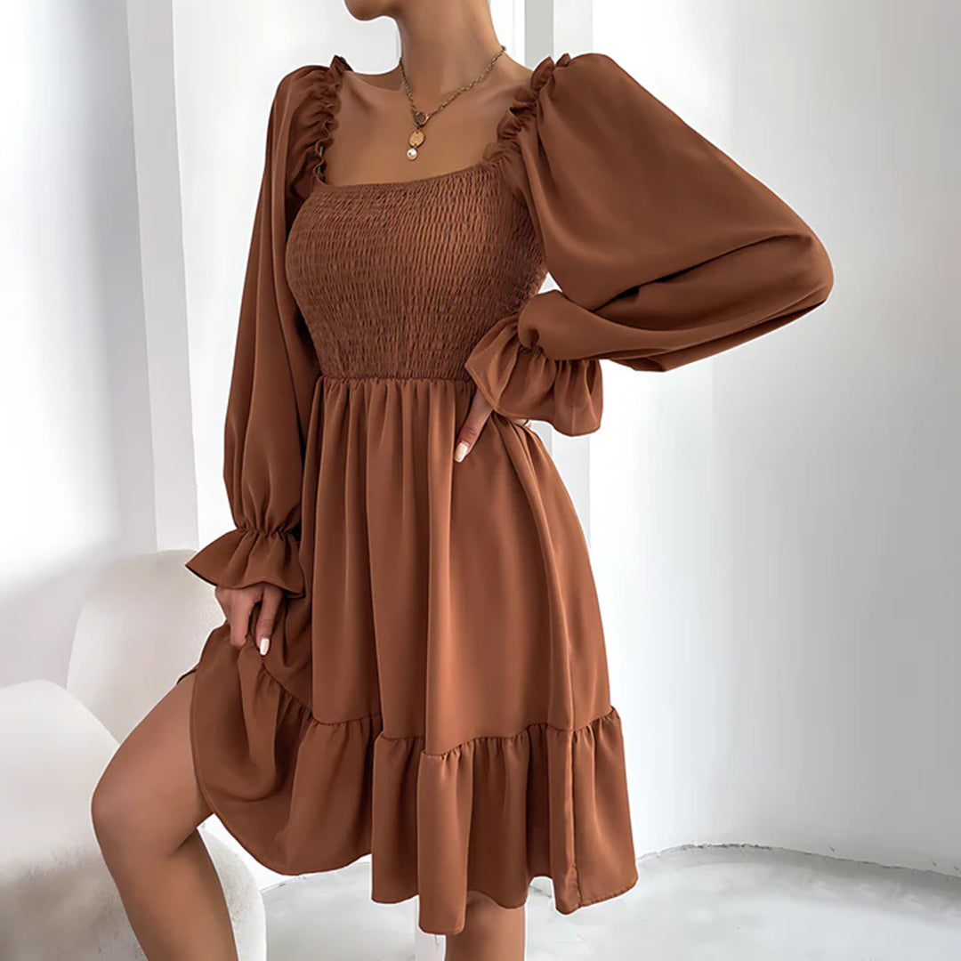 Robe Longue Élégante pour Femme avec Volants pour Soirée ou Festival