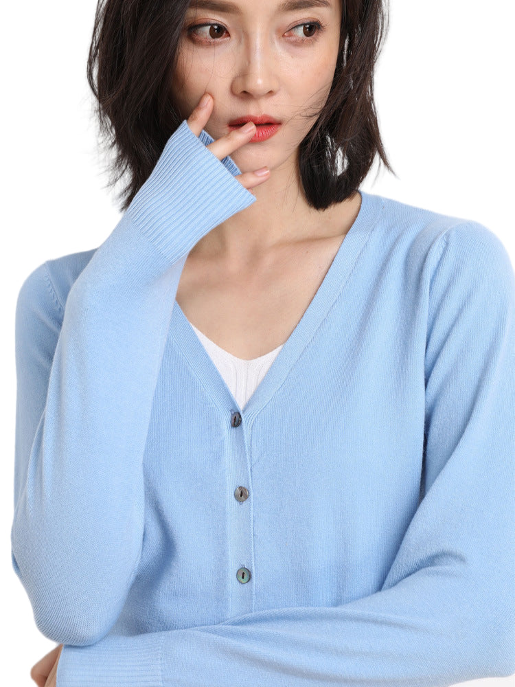 Cardigan Femme Col V Décontracté et Chic - PanierRoyale
