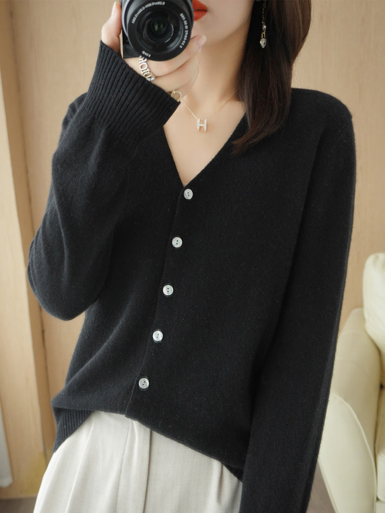 Cardigan Femme Col V Décontracté et Chic