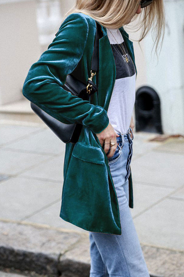 Veste Velours Féminine Longue