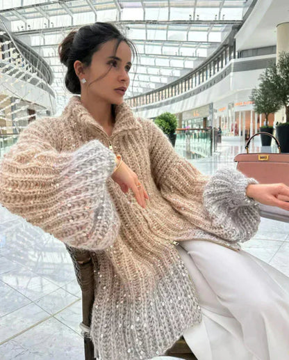 Gilet Femme Pailleté Glamour Élégant
