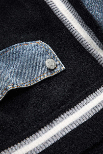 Cardigan Denim Mixte Élégant et Polyvalent