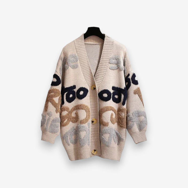 Cardigan Femme Manches Longues avec Boutons