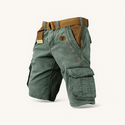 Pantalon Bermuda Élastique Homme Noir Stretch