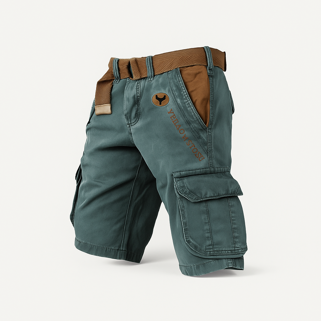 Pantalon Bermuda Élastique Homme Noir Stretch