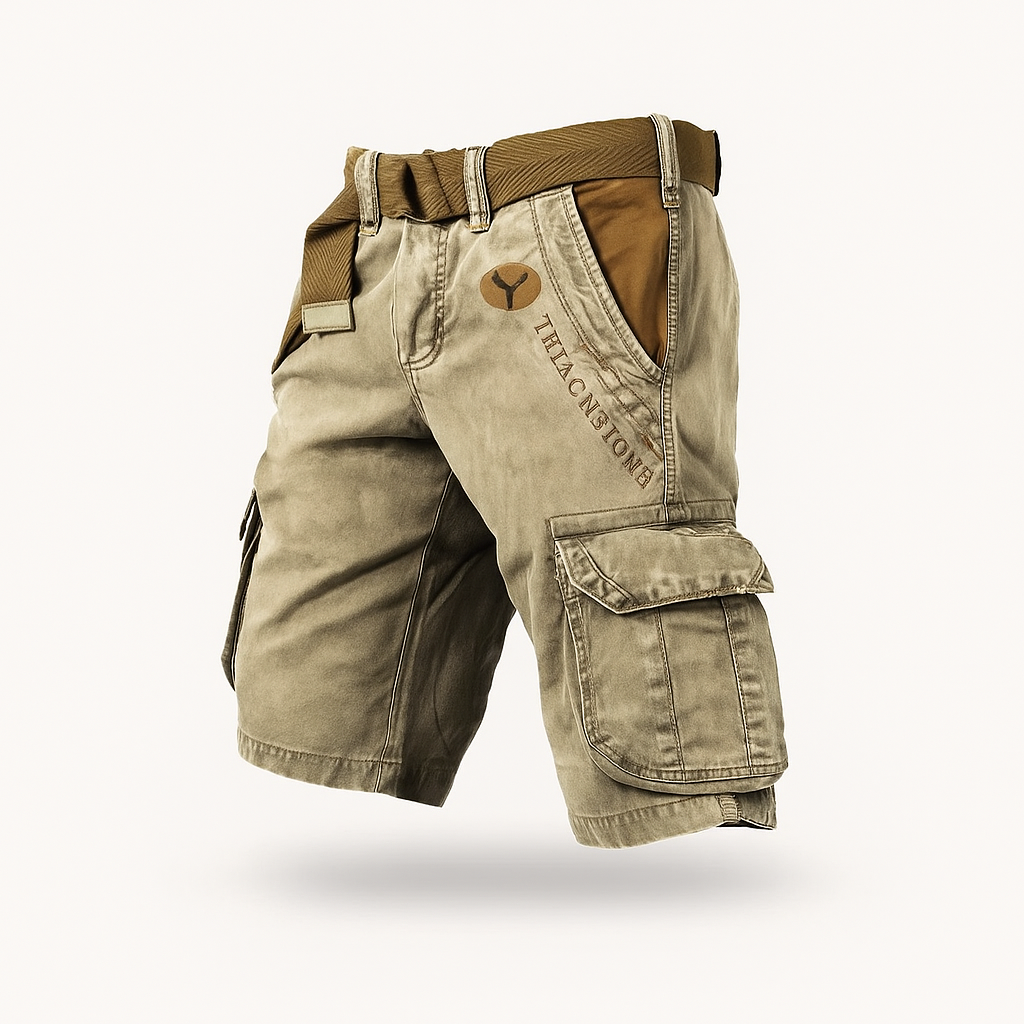 Pantalon Bermuda Élastique Homme Noir Stretch