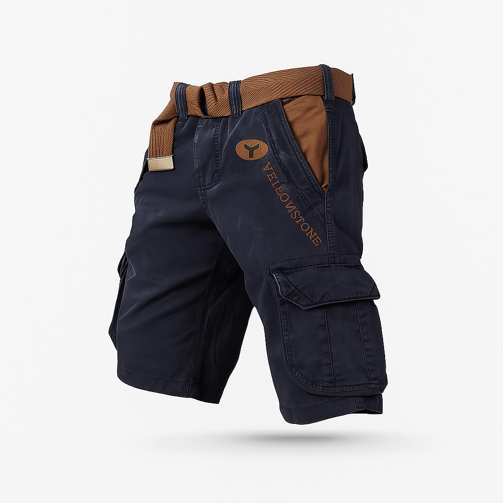 Pantalon Bermuda Élastique Homme Noir Stretch