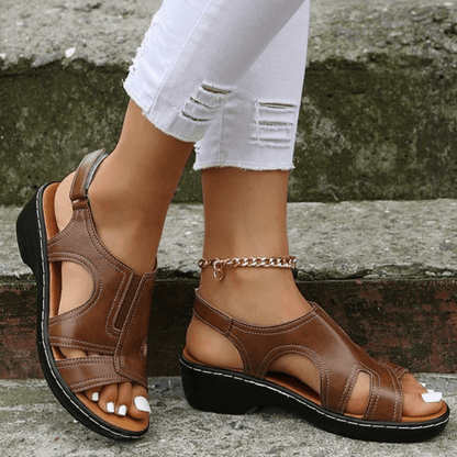 Sandales Femme à Talon Plat avec Bride Réglable et Semelle Antidérapante