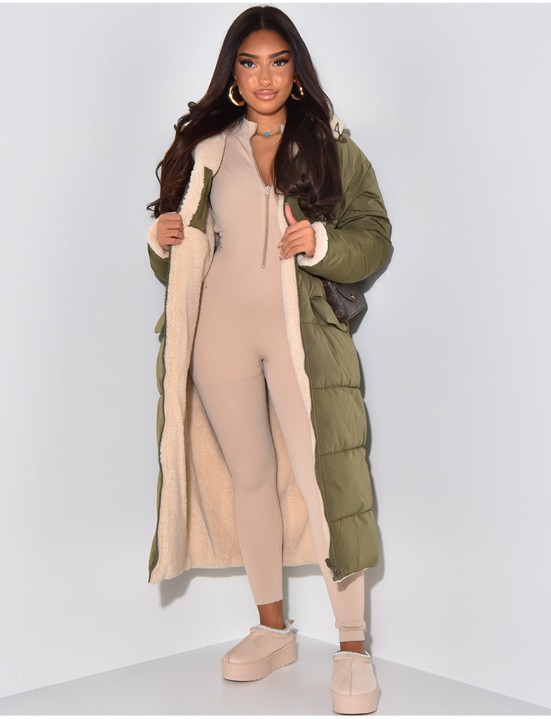 Veste Femme Polaire Réversible avec Fermeture Éclair