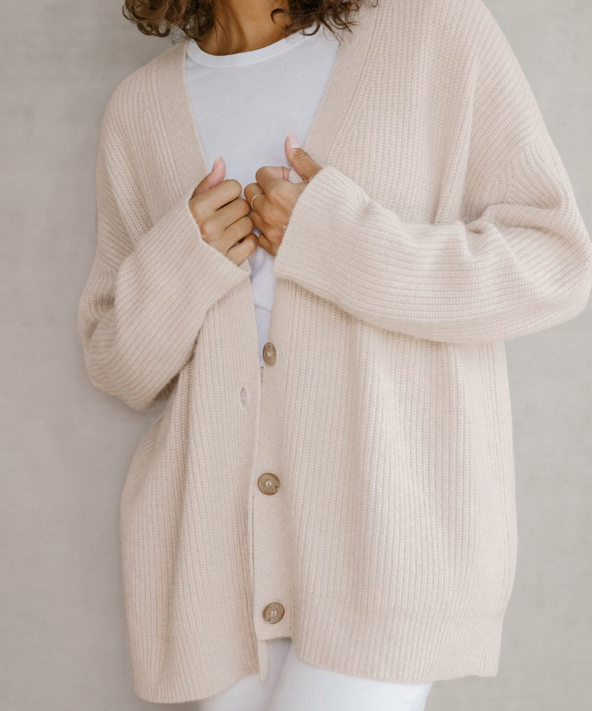 Gilet Féminin Col En V Long Manches