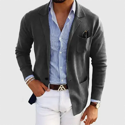 Blazer Homme Décontracté à Simple Fermeture