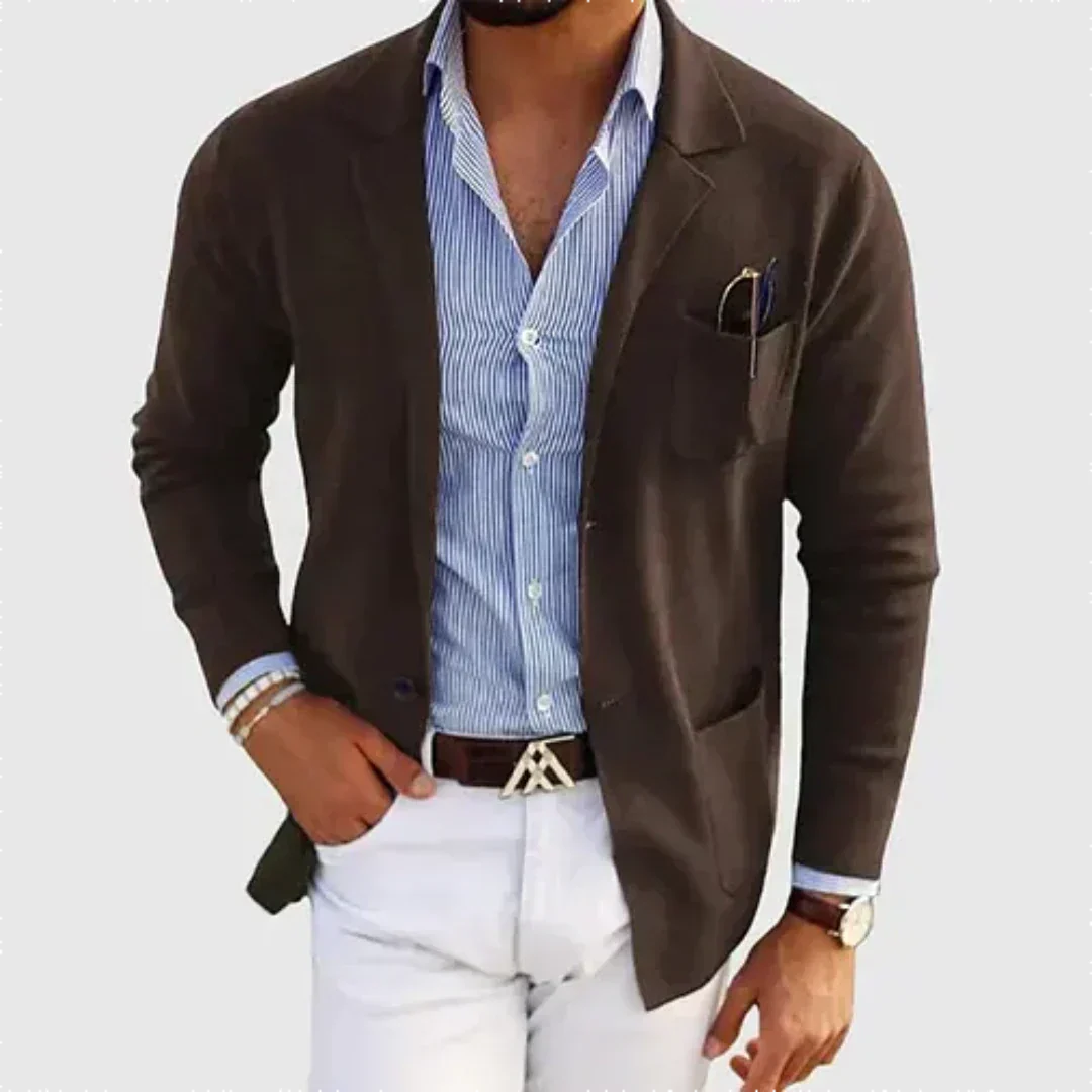 Blazer Homme Décontracté à Simple Fermeture - PanierRoyale