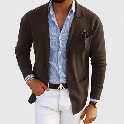 Blazer Homme Décontracté à Simple Fermeture - PanierRoyale