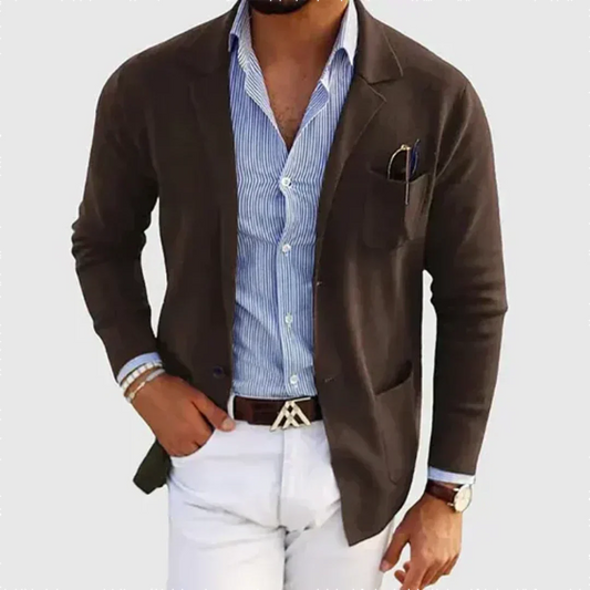 Blazer Homme Décontracté à Simple Fermeture - PanierRoyale