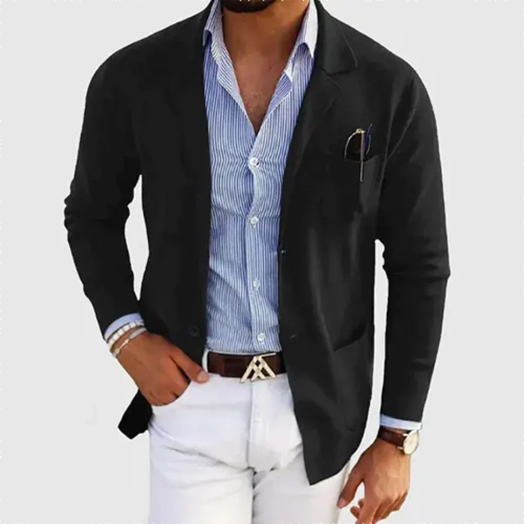 Blazer Homme Décontracté à Simple Fermeture