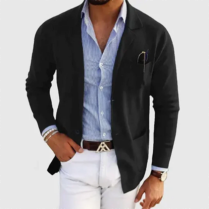 Blazer Homme Décontracté à Simple Fermeture