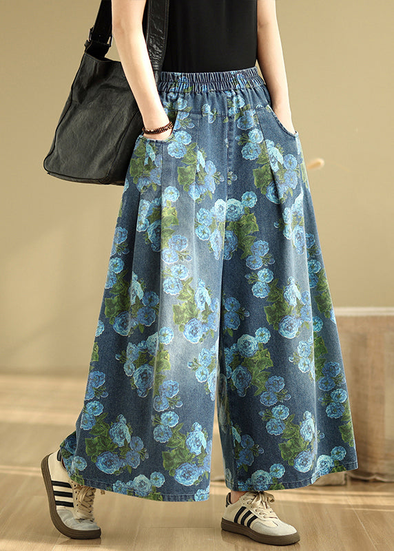 Pantalon décontracté ample en jeans avec poches colorées - EasyApparels