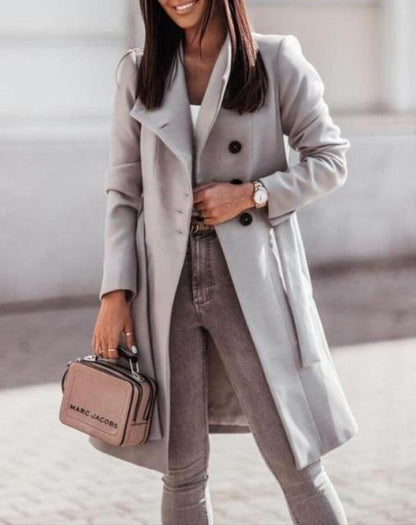 Manteau long femme hiver avec capuche élégant