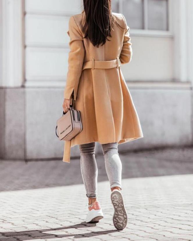 Manteau long femme hiver avec capuche élégant