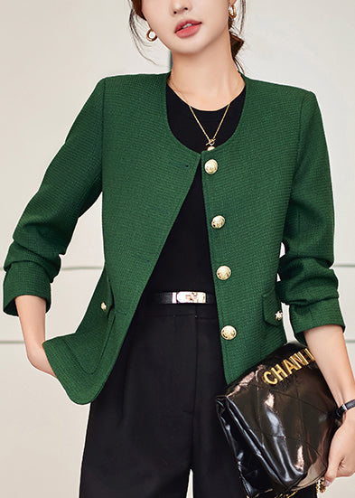 Doux manteaux verts en coton pour printemps - EasyApparels