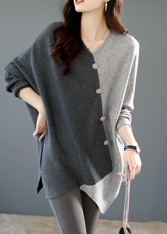 Pull femme décontracté à manches longues couleur unie et confortable - PanierRoyale