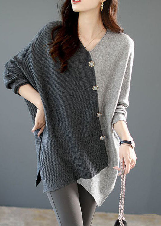 Pull femme décontracté à manches longues couleur unie et confortable - PanierRoyale