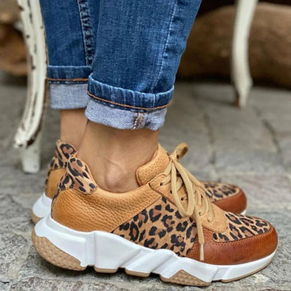 Baskets femme mode chunky imprimé tendance