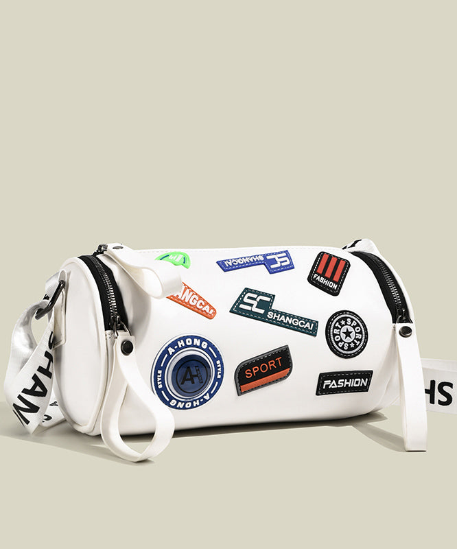 Grand sac à main décontracté en fausse peau blanche - EasyApparels