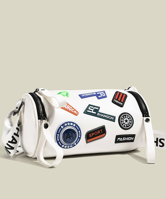 Grand sac à main décontracté en fausse peau blanche - EasyApparels