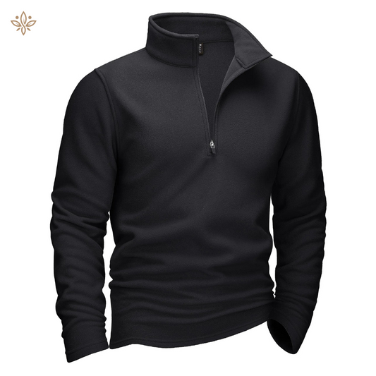 Pull Polaire Noir Homme Décontracté - PanierRoyale