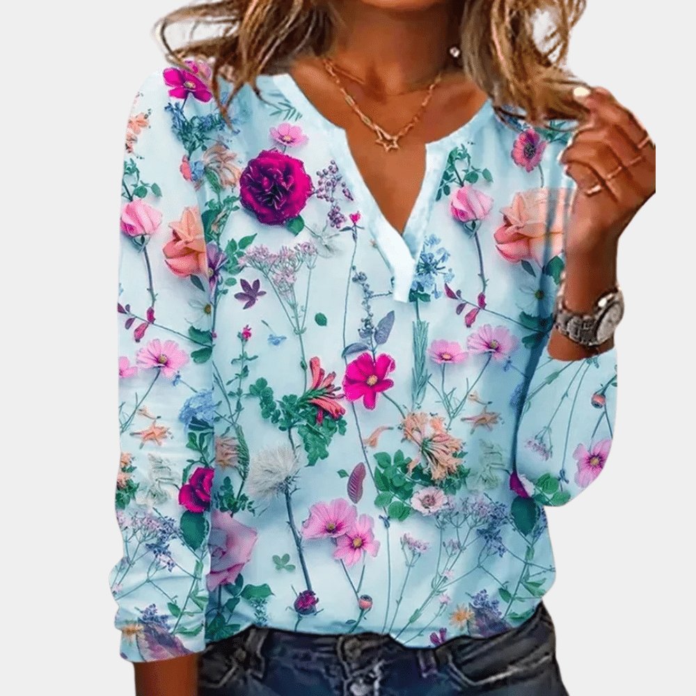 Chemisier Femme Fleuri Décolleté Profond