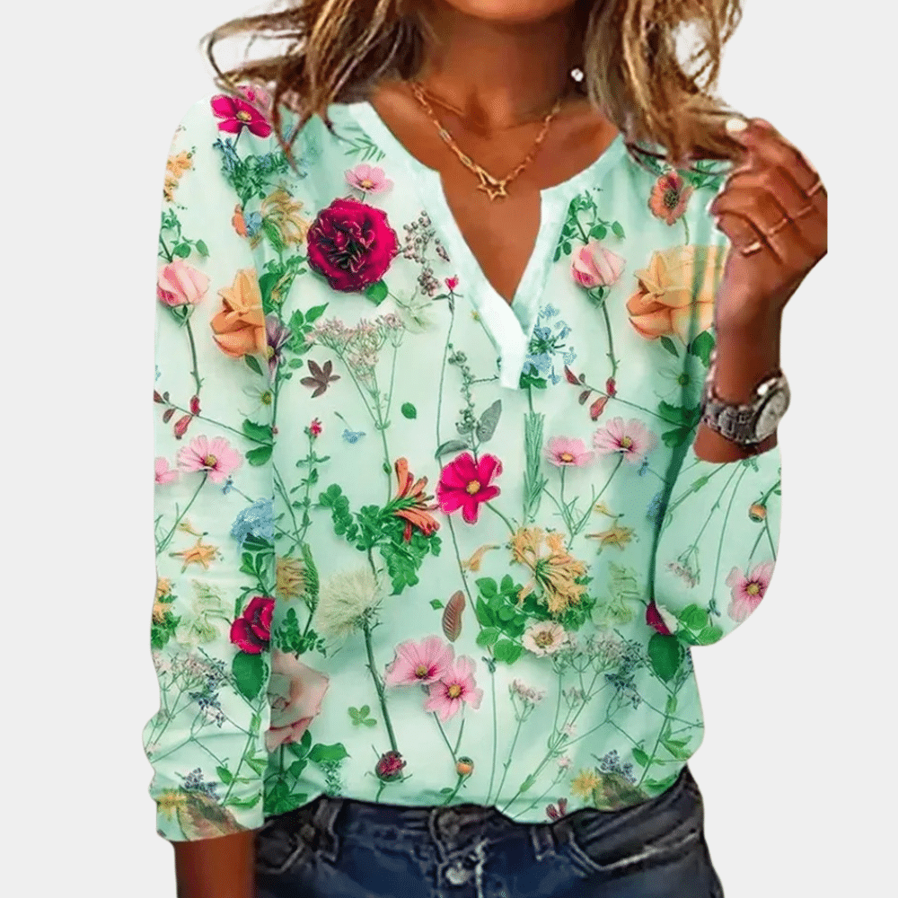 Chemisier Femme Fleuri Décolleté Profond