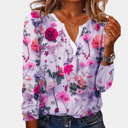 Chemisier Femme Fleuri Décolleté Profond