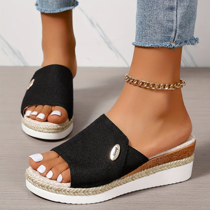 Sandales Femme Été Confortables à Talon Haut et Plateforme Large
