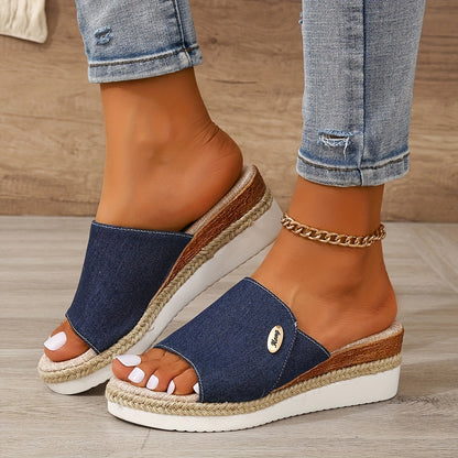 Celmiva™ – Sandales Femme Chic et Confortable à Talon Compensé & Plateforme Été