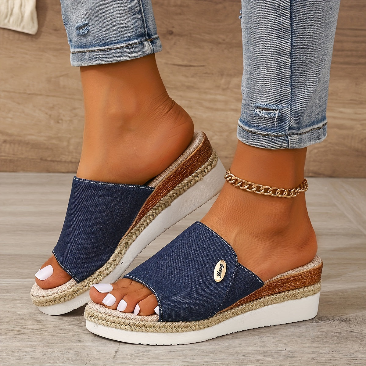 Sandales Femme Été Confortables à Talon Haut et Plateforme Large