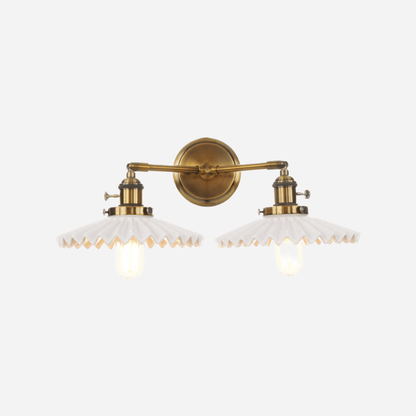Ceramix™ – Applique Murale Double Tête en Céramique Ancienne Élégante