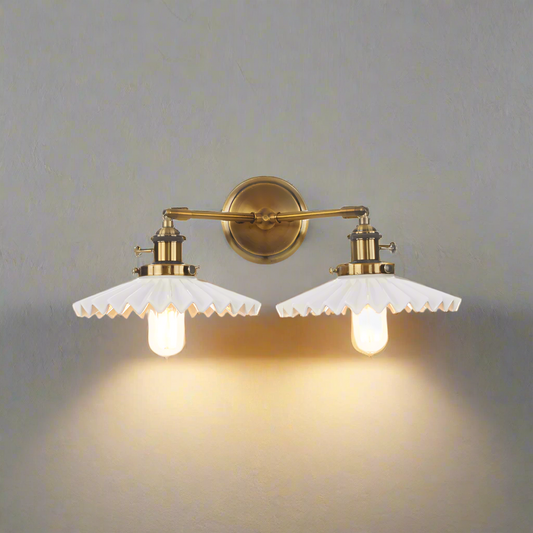 Ceramix™ – Applique Murale Double Tête en Céramique Ancienne Élégante