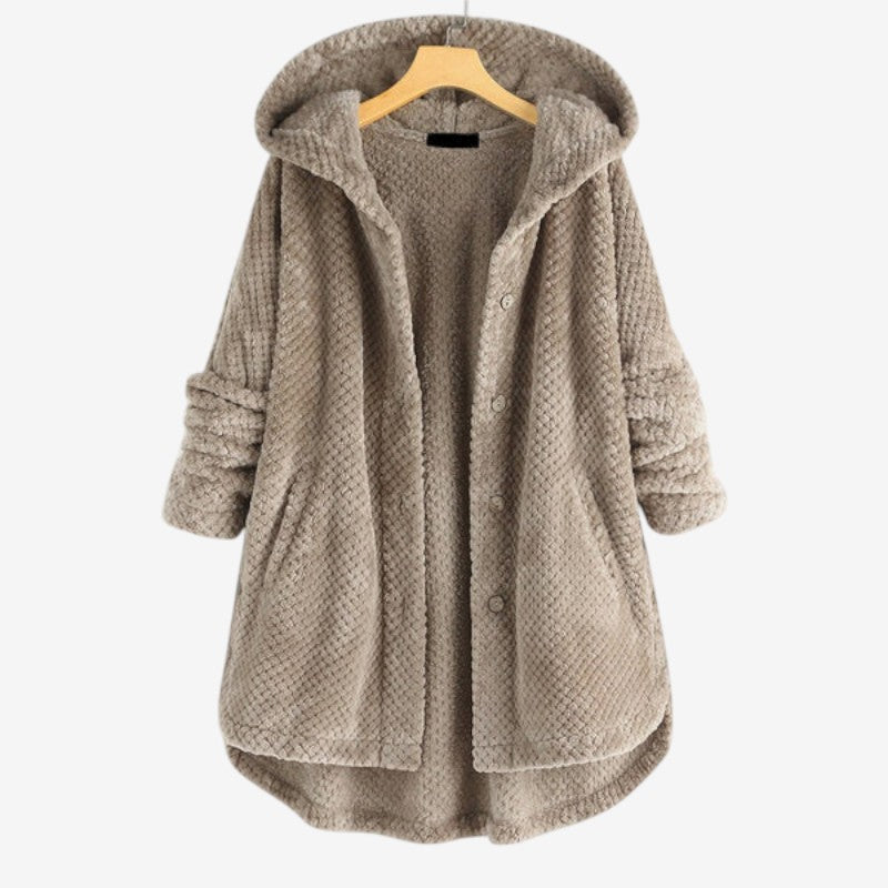 Veste Femme Hiver Chaude avec Capuche et Poches