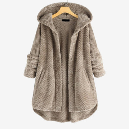 Veste Femme Hiver Chaude avec Capuche et Poches