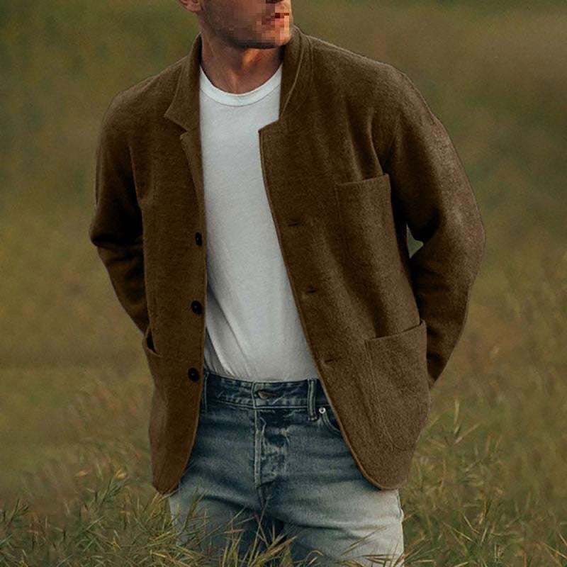 Veste Homme Élégante en Tissu Texturé avec Fermeture Éclair
