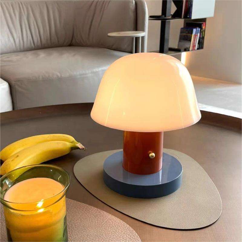 ChampiLumi™ – Lampe de Table Rechargeable Écologique avec Éclairage Doux