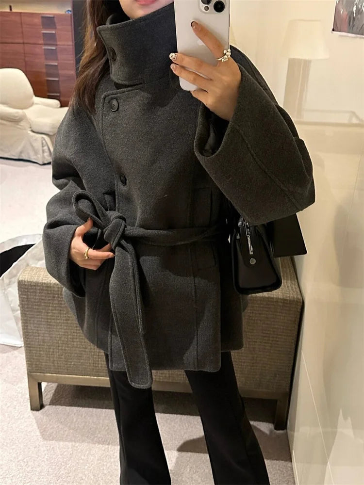 Manteau Femme Hiver Élégant avec Col Montant - BerlinGlamour