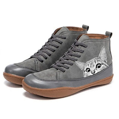 Bottines Chat Hiver Chaudes et Colorées
